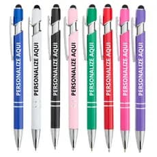Kit 10 a 40 Canetas Personalizadas Metal Touch Brilhante Gravação Permanente Logo Brinde Empresa