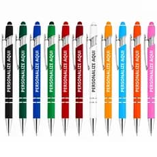 Kit 10 a 40 Canetas Personalizadas Metal Touch Emborrachada Gravação Permanente Logo Brinde Empresa