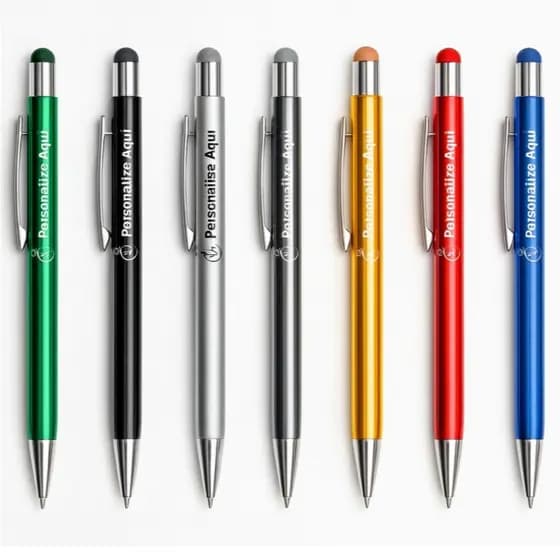 Kit 10 a 40 Canetas Personalizadas Metal Touch Nome e Fonte Gravação Permanente Brinde Empresa