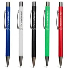 Kit 10 a 40 Canetas Personalizadas de Metal Coloridas para Escritório e Brindes