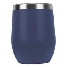 Kit 100 Copos Cuia 350ml Sem Liso Térmico Aço Inox cor azul escuro-LD