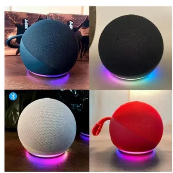 Caixa de Som Bluetooth 5W com LED Colorido Portátil Compatível com Alexa Rádio FM e USB-LD