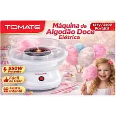 Máquina de Algodão Doce Elétrica Portátil 127V ou 220V Fácil de Usar para Festa Infantil