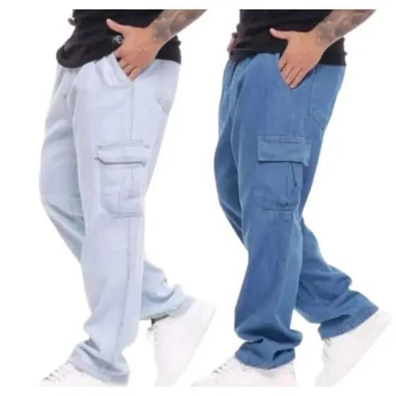 Calça cargo jeans ballon balão Street