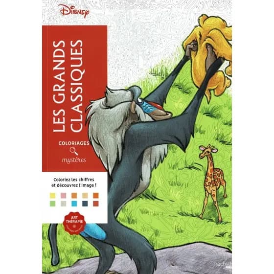Livro de Colorir Mistério Les Grands Classique tome 1 simba rei leão - 90 ou 75 Gramas Folhas Soltas ou Encadernado