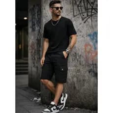 Bermuda Masculina Cargo Adulto 6 Bolsos casual confortavel