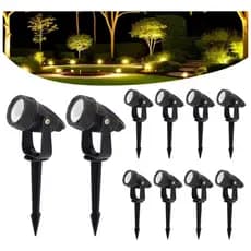 Luminaria Espeto Jardim Led 5w Branco Frio 6500k Branca Super Led Potente Iluminção Lampada Externa Refletor