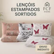 Kit Jogo De Lençol Micropercal 3 Peças Estampas Sortido 400 Fios Casal Queen King Solteiro