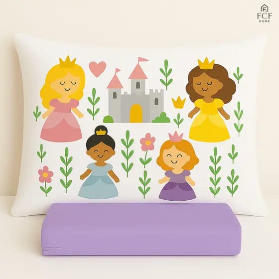 Jogo de Lençol Infantil Solteiro Princesas Encantadas Exclusivo FCF HOME