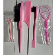 6pcs Conjunto Ferramentas Trança Francesa Loop Elástico Para Remoção Faixas Cabelo Styling Do Cortador Pente