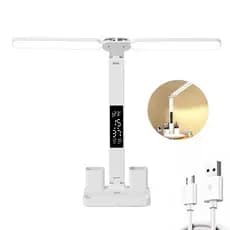 Luminária Led de Mesa Com Relógio Digital Com iluminaçäo¤äo de Mesa USB LuminÃ¡ria Anti Fadiga para Estudo Recarreg¡vel
