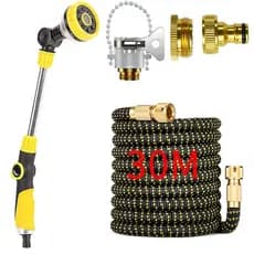 Mangueira Jardim 30m Alta PressÃo Expansível Resistente com Esguicho Multifuncional 8 Modos Modos Interruptor Rotativo