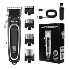 Máquina Cortador de Cabelo Sem Fio Bivolt HZ-006 Lâmina de Aço Inoxidável Impermeável e Silencioso 2000mAh Recarregável