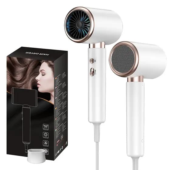 Secador de Cabelo Profissional 127V 220V 2000W Turbo Ionic Silenciosoc com Difusor Pequeno Portátil Compacto Para Viagem