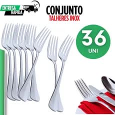 Jogo 36 Garfos Talher Reforçados Inox – Talheres Praticidade e Resistência no Dia a Dia
