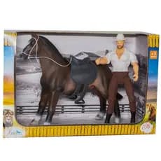 Kit Boneco Cowboy Com Cavalo - DB Play