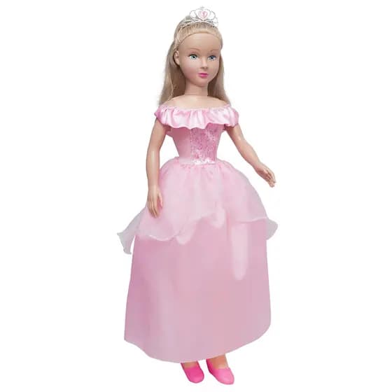 Boneca Isabelly Princesa Rosa Musical Canta 3 Musicas 80cm Boneca Grande - Brink Model