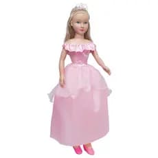 Boneca Isabelly Princesa Rosa Musical Canta 3 Musicas 80cm Boneca Grande - Brink Model