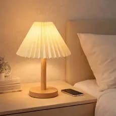 Abajur De Mesa Madeira 26cm Luminária Decorativa Quarto Sala