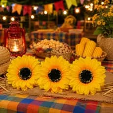 Kit 3 Girassol Gigante Decoraçao Mesa Festa Junina Sao Joao
