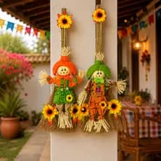 Casal de Vassouras Decorativas Festa Junina 57cm