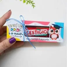 DIA DOS PROFESSORES*KIT EMBALAGEM PARA CHOCOLATE PRESTÍGIO+ LEMBRANCINHA PROFESSORA+CAIXINHA CHOCOLATE