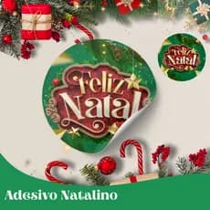 ENVIO RÁPIDO- ADESIVO NATAL 3X3 - 100 ADESIVOS - ADESIVO NATALINO- FELIZ NATAL- ADESIVO NATAL