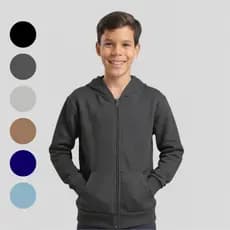 Jaqueta Moletom Infantil Colegial com Ziper Unisex