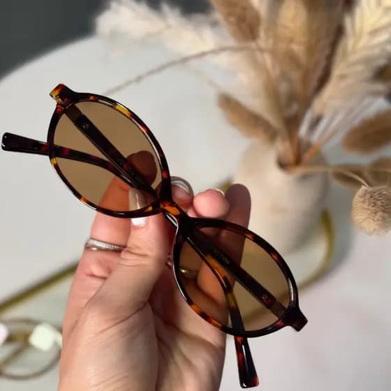 Óculos de Sol Vintage Leopardo Miu Feminino Com Case Armação Aro Oval Luxo Moda Proteção UV400