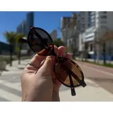 Óculos de Sol Vintage Oval Leopardo Miu Feminino Retrô Com Case Luxo Moda Proteção UV400