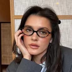 Óculos Oval Vintage Y2K Retrô Miu Onça Tartaruga Estilo Pequeno Feminino Descanso Luz Azul Leitura