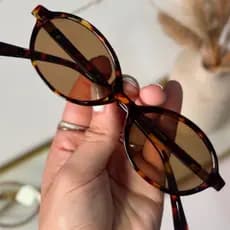 Óculos de Sol Vintage Leopardo Miu Feminino Com Case Armação Aro Oval Luxo Moda Proteção UV400