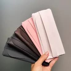 Kit C/3 Estojo para Óculos de Sol Couro Ecológico com Flanela Porta Óculos Case Carteira Luxo