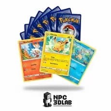 Kit de Cartas Pokémon Originais – 50 Cartas Avulsas + 5 Brilhantes