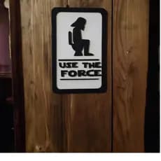 Placa Decorativa Para Banheiro - Star Wars Use The Force