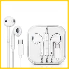 Fone de Ouvido Tipo C com Fio Microfone e Som Estéreo para Samsung iPhone Android