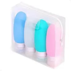 Kit Viagem com 4 Frascos em Silicone 90 ml
