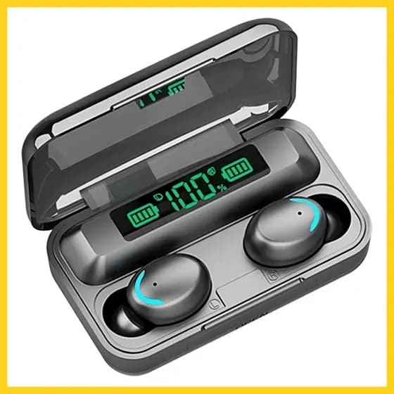 Fone de Ouvido Sem Fio Bluetooth F9-5 Som Imersivo Powerbank Integrado Moderno Academia Compatível Com Todos Celulares