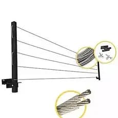 Varal Reforçado 60kg Retrátil Parede Alumínio - ENVIO IMEDIATO