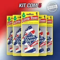 Kit 5 Cheirinho de carro Little Trees Original Aromatizante Fresh Shave Fragrancia premium Classico