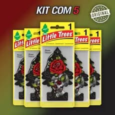 Kit 5 Cheirinho de carro Little Trees Original Aromatizante Rose Thorn Fragrancia premium Elegante