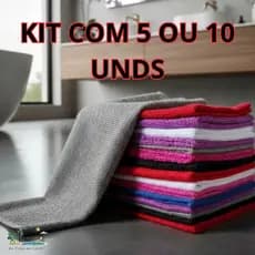 Kit Panos de Microfibra Multiuso Reutilizáveis – Toalha Mágica para Limpeza de Casa, Cozinha e Banheiro, Alta Absorção
