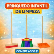 BRINQUEDO INFANTIL  LIMPEZA VASSOURA, RODO E PÁ BRINQUEDO EDUCATIVO PARA CRIANÇA