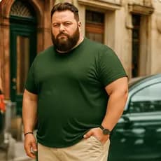 Camiseta Plus Size Masculina Manga Curta Verão Camisa Grande Cor Vibrante Básica Lisa Tamanhos Especiais Premium Fitness