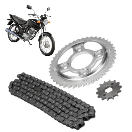 KIT RELAÇÃO CG 125 2000 A 2008 TITAN TRANSMISSAO HONDA FAN