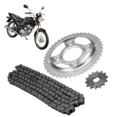 KIT RELAÇÃO CG 125 2000 A 2008 TITAN TRANSMISSAO HONDA FAN