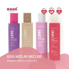 Água Micelar Tônico Adstringente Max Love  Demaquilante, Limpa, Trata e Hidrata 290ml