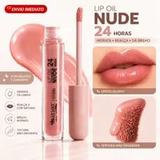 Gloss Lip Oil Max Love Nude – Gloss Labial 24h Hidratação com Ácido Hialurônico Cor 800