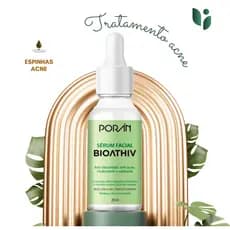 Sérum Facial Antiacne Porán Bioathiv Premium 20ml | Controle da Oleosidade, Cravos e Espinhas