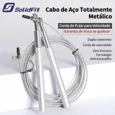 SolidFit Speed Corda de Pular Aço Rolamento Profissional para Crossfit Musculação e Exercícios | Entrega Rápida